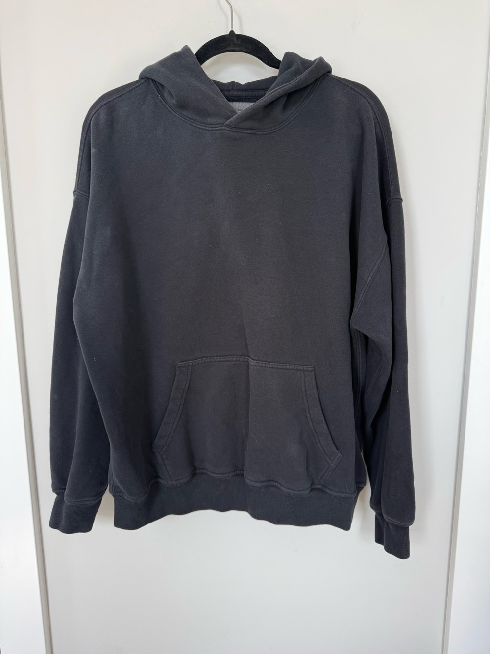 Abercrombie & Fitch Washed Charcoal Pullover Hoodie